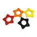 five-pointed star ring teether natural rubber
